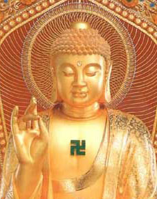 buddhist-religious-symbols-swastika-on-statue