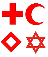 red crosses square